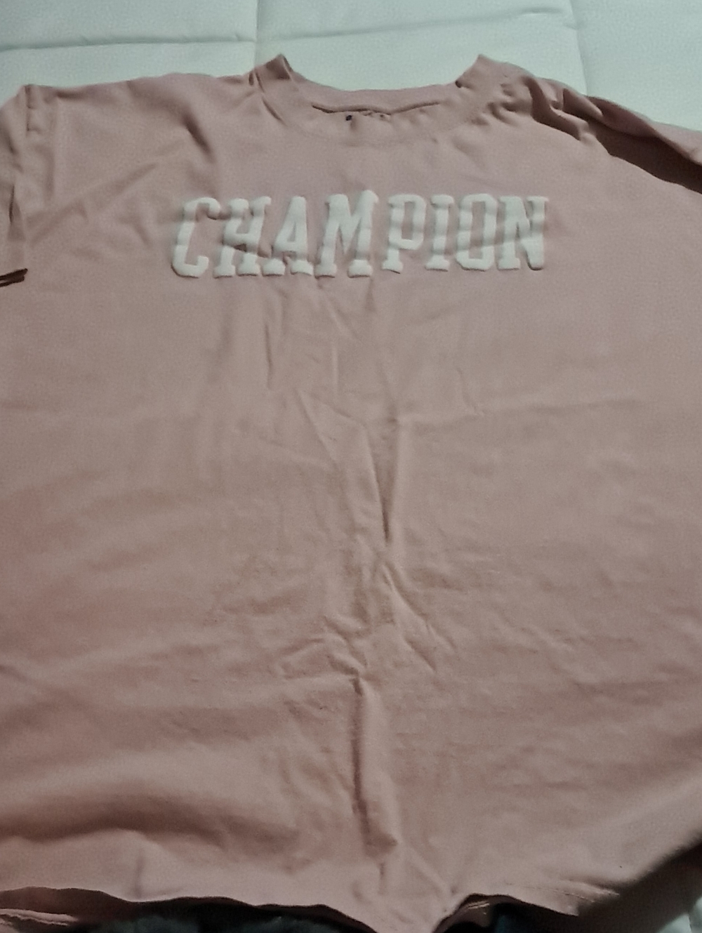 Champion Pink Short Sleeve Tee with White Logo